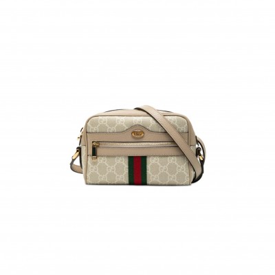 GUCCI MINI GG SUPREME OPHIDIA CROSSBODY BAG (18*13*5.5cm) 